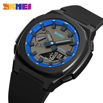 SKMEI Men Electronic Watch  Duplex Watch 50 meter Waterproof Multifunctional Wristwatch Fashion Business Style For Men 2091.