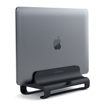 Satechi Universal Vertical Aluminum Laptop Stand - Compatible with MacBook, MacBook Pro, Microsoft Surface, Dell XPS, Lenovo Yoga, Asus Zenbook, Samsung Notebook and More (Matte Black)