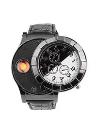 Huayue  Men's USB Lighter Wrist Watch - 25 mm -Grey