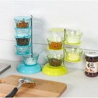 5 layer rotating seasoning box, jars, household tool space-saving multicolor