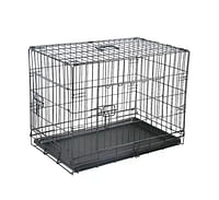 Mclovins 36"Double Door Foldable Dog Crate With Divider - 91x56x63cm