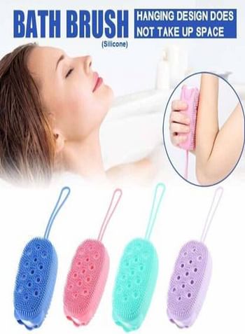 3 Pcs Bubble Bath SPA Super Soft Body Scrubbing Brush Multicolor