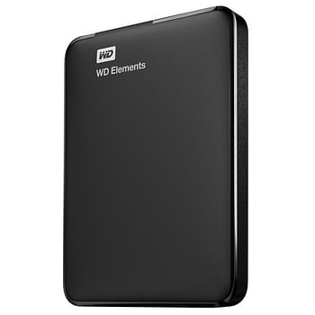 Western Digital External Hard Drive Elements Portable (WDBUZG0010BBK-WESN) 1tb Black