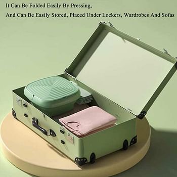 Portable Mini Washing Machine Foldable random color - Green