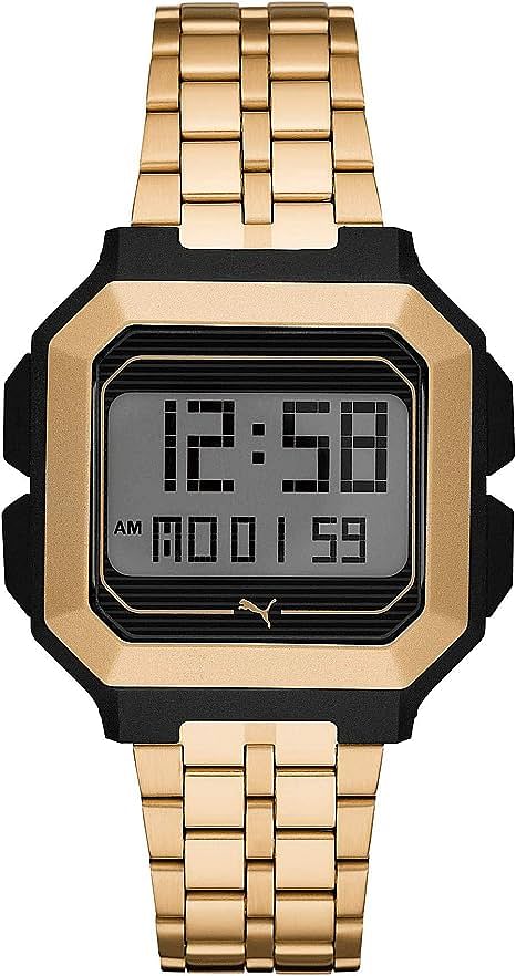 Puma Women's Digital Quartz Watch with Stainless Steel Strap 4013496596823