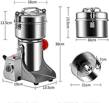 Silver Crest Grain Mills Commercial Electric Grain Grinder Mill Spice Grinder Grain Powder Grinder Grinding Machine Chinese Medicine Spice Herb Grinder-Copper Motor