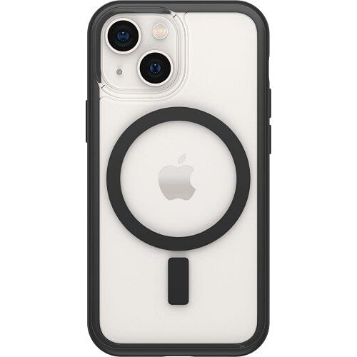 OtterBox Lumen Series Case with MagSafe for iPhone 13 Mini - Black Crystal (Clear/Black)
