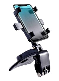Car Phone Holder for Dashboard, 360 Degree Rotation Car Mobile Stand Compatible for All Smartphones (Black)