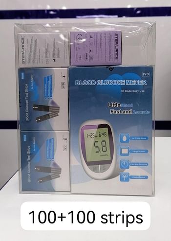 Blood Glucose meter 100+100 Strips