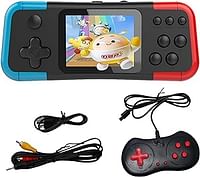 Handheld Game Console A12 with 666 Built in Retro Games, 3 Inch HD Screen, AV Output, Dual 3D Joysticks Red & Blue