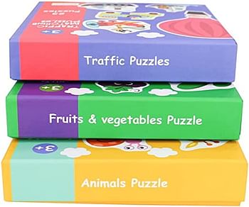 matching puzzle pack of 3 (Animals,Fruit and Vegetables,Transport)