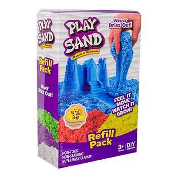 UKR Play Sand Magical & Mouldable Sand Toy Set of 4,DIY Sensory Toys for Kids Age 3