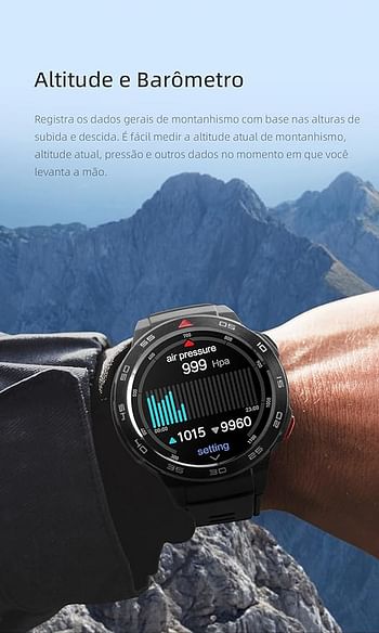 Mibro Smart Watch GS Pro 1.43 Inch Amoled Display, Bluetooth Calling, 20 Day Battery Life, 5ATM Waterproof, GPS Positioning, 105 Sports Modes, Heart Rate Monitoring, Sporty Style Strap - Black