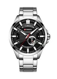 CURREN Men's Waterproof Stainless Steel BAnd With CalAnder Quartz Watch 8372 - 46 mm - Silver