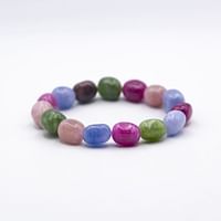 Color Tourmaline Crystals Bracelet: Vibrant Beauty and Metaphysical Charm