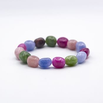 Color Tourmaline Crystals Bracelet: Vibrant Beauty and Metaphysical Charm