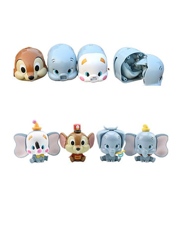 4 Pieces Cute Mini Elephant Action Figures Birthday Cartoon Cake Topper Set Home Decor Mini Toys For Kids Theme Party Supplies