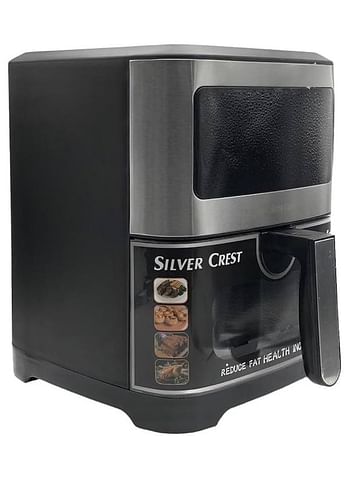 SILVER CREST Stainless Steel Digital Air Fryer 10L Performance Range 2200 Watt Rapid Air Convection Heating, KQZX08