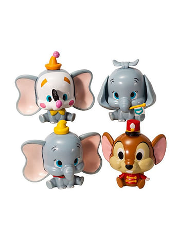 4 Pieces Cute Mini Elephant Action Figures Birthday Cartoon Cake Topper Set Home Decor Mini Toys For Kids Theme Party Supplies