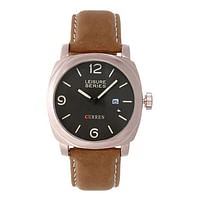 Curren 8158 Original Brand Leather Straps Wrist Watch For Men