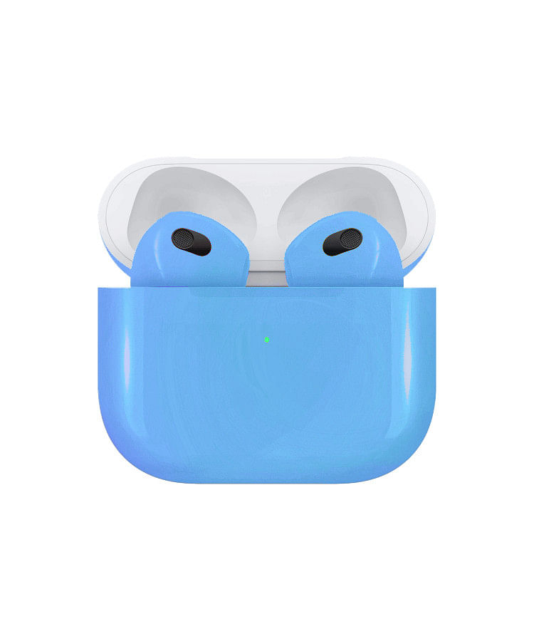 Caviar Customized Apple Airpods (3rd Generation) Glossy Sky Blue