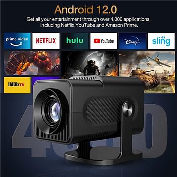 HCS350 pro Retro video game consoles Android12.0 TV OS A53 system WIFI Portable Intelligent Projector 720p Home Projector