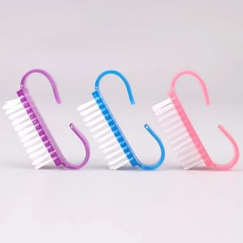 3 Pcs Nail Cleaning Brush, Dust Cleaning Brushes, Manicure, Pedicure and Nails Care Soft Plastic Brush