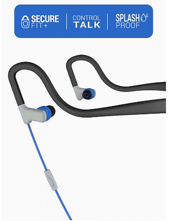 Energy Sistem Sport 2 - In-Ear Sports Headphones (Neckband-fit, Sweatproof Technology, Playback Control, Microphone) Blue