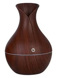 Vase Shape Ultrasonic Nebulizer Air Humidifier Dark wood
