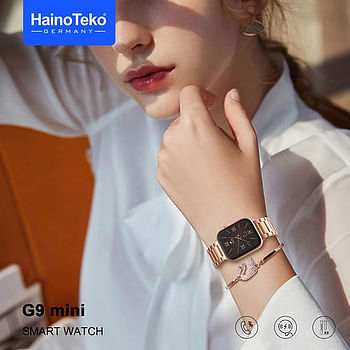 Haino Teko Germany Rose Gold Edition Ladies Smart Watch with Three Set Strap and Stylish Bracelet Combo