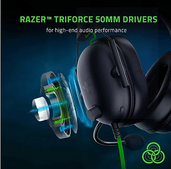 RAZER BlackShark V2 X Gaming Headset - 7.1 Surround Sound Capable, 50mm Drivers, Memory Foam Cushion, for PC, PS4, Nintendo Switch, 3.5mm Headphone Jack - Classic Black