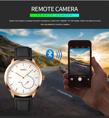 SKMEI 1510  Leather Smart Analog Watch For Men .