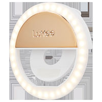 مصباح LuMee Studio Clip Light | حل إضاءة LED عالمي ، مصباح حلقي للسيلفي ، 3 مستويات سطوع ، سهل التركيب ، محمول ومضغوط ، يعمل مع الهواتف الذكية ، الأجهزة اللوحية ، أجهزة الكمبيوتر المحمولة - ذهبي