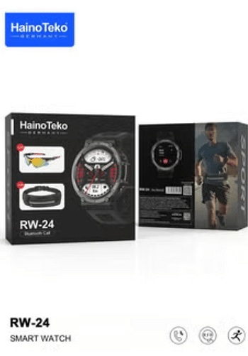 Haino Teko RW24 Sport Smart Watch with Waist Pack and Sports Sunglasses Combo Box