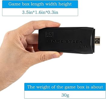 Yuyue wireless retro game console, plug and play video game stick built in 10000+ games,9 classic emulators, 4k high definition hdmi output for tv with dual 2.4g wireless controllers(64g)