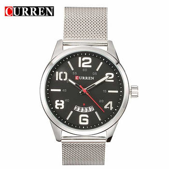 CURREN 8236 Original Brand Stainless Steel Band Wrist Watch For Men