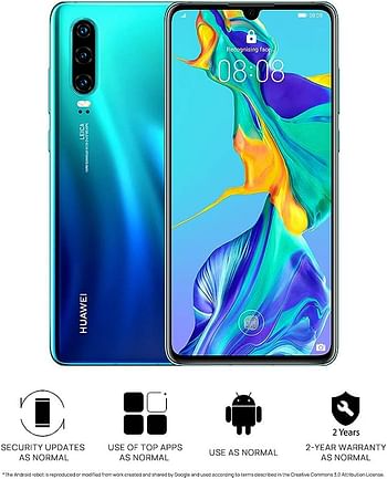 Huawei P30 Dual SIM Aurora 6GB RAM 128GB 4G LTE