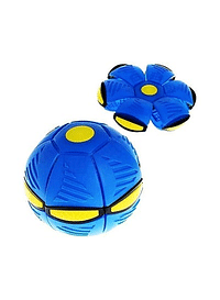 UFO Disc Gliding Ball Magic Toy, Flying Saucer Ball, Magic Ball, Frisbee Deformation Ball, Deformation Light UFO, Deformation Magic Football Flat Throw Ball, with LED Light Flying Toys - Blue
