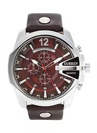 CURREN Men's Leather Analog Quartz Watch 8176.