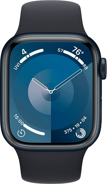 Apple MR8W3LL/A Series 9, 41MM, SM Smart Watch, Midnight Aluminum Case with Sport Band - Midnight