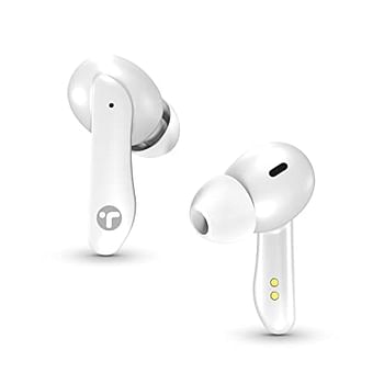 True Wireless Bluetooth Earpods | with Mic | Upto 20 Hours Playtime | ENC Enabled | Type C Fast Charge | Smooth Sync | 13mm Driver | Swear Resistant | Touch Control | Glossy White... TOR 222 TORETO