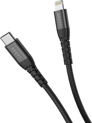 Lazor Flow L Fast Charging Cable With Pd20W Type-C To Lightning Cl90 Black- 3M, USB