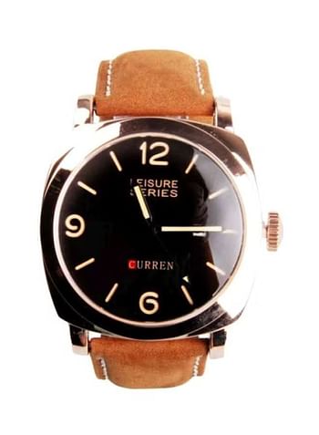 Curren 8158 Mens Casual Water Resistant Analog Watch  - Brown