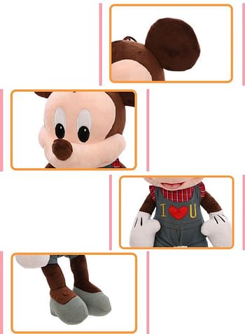 45cm Stuffed Mouse Character Plush Toy Soft Fabric Cute Pillow Home Decoration and Perfect Birthday Gift