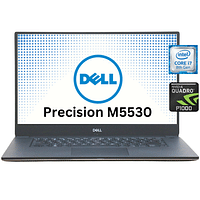 Dell Precision Mobile Workstation 5530 | Core I7-8850H Hexa-Core 2.6 GHz | 4GB Nvidia Quadro P1000 Graphics | 16GB RAM, 512GB SSD | 15.6" LCD Screen | Windows 10