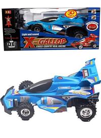 X-Gallop 15x6 Remote Control Car Toy For Vehicle Lovers Rechargeable Perfect Gift (Blue)