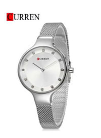 CURREN 9008 Original Brand Stainless Steel Band Wrist Watch  For  Women