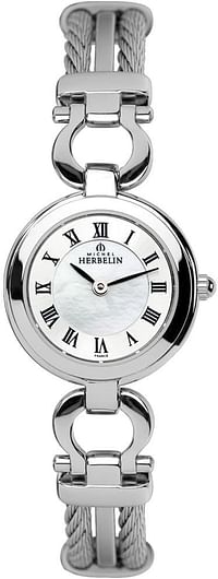 Michel Herbelin Women's Stainless Steel Cable Watch 17422/B29 23 mm - Silver