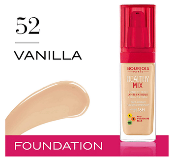 Bourjois Healthy Mix Anti Fatigue Foundation 30ml Sealed - 52 Vanilla