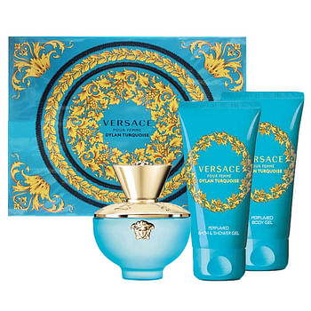 VERSACE POUR FEMME DYLAN TURQUOISE (W) SET EDT 50ML + BATH & SG 50ML + BL 50ML